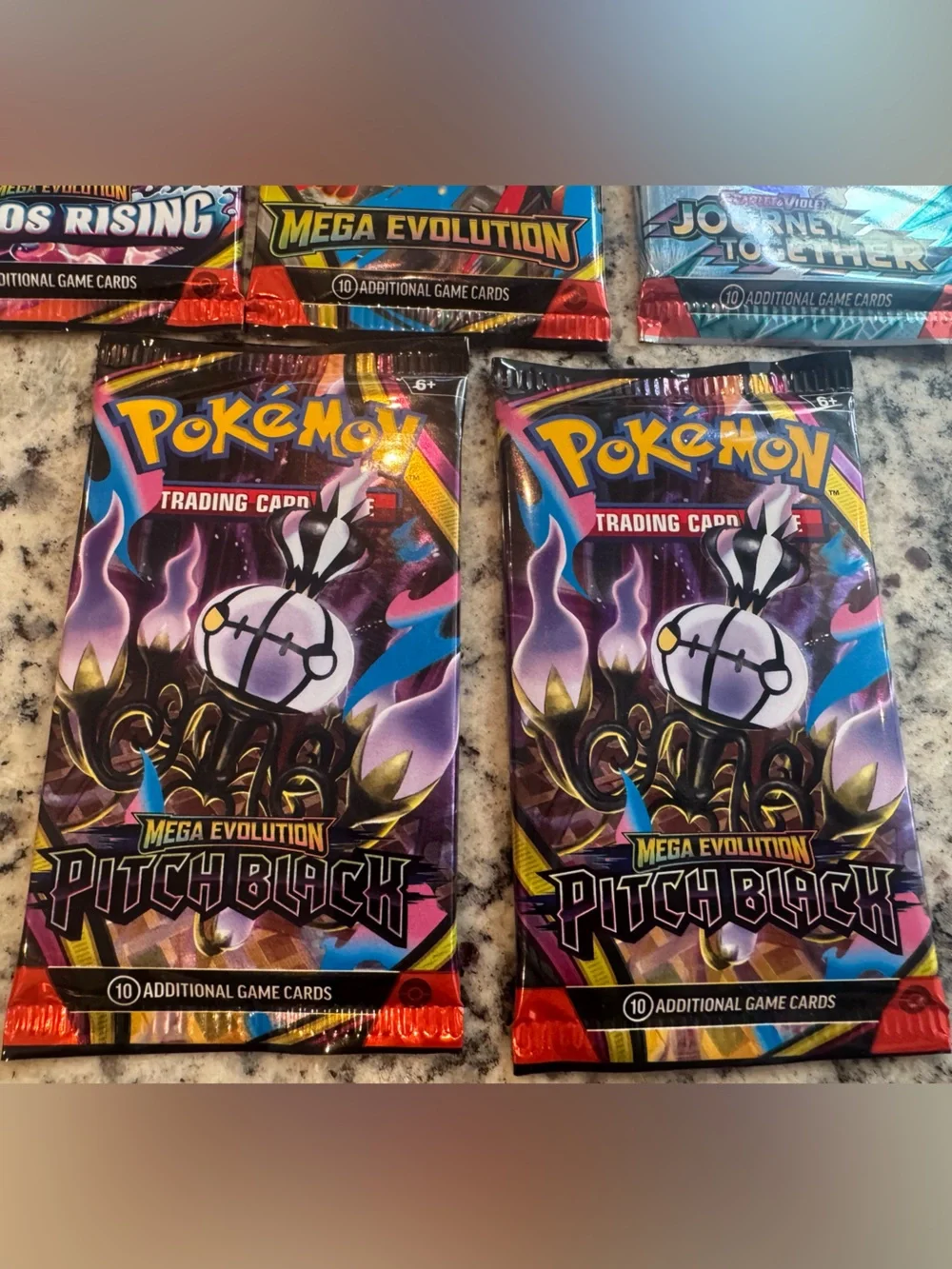 Pokemon Trading Card Booster Packs mega evolution pitch black chaos rising 5pack